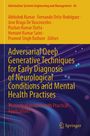 Cover mit gelbem Titeltext: "Adversarial Deep Generative Techniques for Early Diagnosis of Neurological Conditions and Mental Health Practises". Autornamen oben, Logo unten.