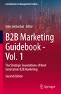 "B2B Marketing Guidebook - Vol. 1" ist der Titel. Stadtansicht mit Lichtstreifen im Hintergrund, Springer-Logo unten rechts.
