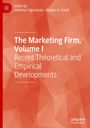 "The Marketing Firm, Volume I: Recent Theoretical and Empirical Developments". Orange Hintergrund, geometrisches Muster.