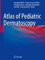 "Atlas of Pediatric Dermatoscopy, Second Edition" steht in Weiß auf blauem Hintergrund mit roten und blauen Streifen. Logo "Springer".