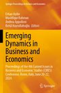 "Emerging Dynamics in Business and Economics," Konferenz 2024 in Rom. Orange Hintergrund mit Springer-Logo.