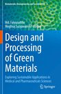 "Design and Processing of Green Materials", ein Buchcover mit blauer und grüner abstrakter Musterung.