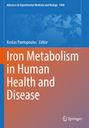"Iron Metabolism in Human Health and Disease" von Kostas Pantopoulos. Blau-roter Hintergrund, Springer-Logo unten.