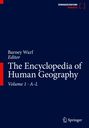 Oben rechts "SPRINGER NATURE Reference", darunter "Barney Warf Editor", Titel "The Encyclopedia of Human Geography".