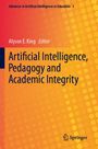 Oranger Hintergrund mit Punkten. Titel: "Artificial Intelligence, Pedagogy and Academic Integrity". Springer-Logo unten.