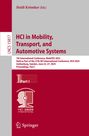 : HCI in Mobility, Transport, and Automotive Systems, Buch