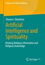 Shanen J. Boettcher, "Artificial Intelligence and Spirituality", gelbes und türkisfarbenes Design, Springer-Logo unten.
