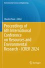 „Proceedings of 6th International Conference on Resources and Environmental Research - ICRER 2024“ steht auf einem blauen und gelben Hintergrund mit dem Springer-Logo.