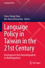 Text: "Language Policy in Taiwan in the 21st Century" auf rotem Hintergrund. Springer-Logo unten rechts.