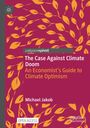 "The Case Against Climate Doom" von Michael Jakob, Muster aus orangefarbenen Blättern auf lila Hintergrund.