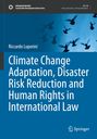 Titel: "Climate Change Adaptation, Disaster Risk Reduction and Human Rights in International Law". Blaue Buchgestaltung mit Vögeln.