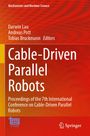 Text: "Cable-Driven Parallel Robots" angegeben. Es zeigt Buchdetails auf rotem Hintergrund und ein Springer-Logo.