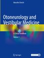 „Otoneurology and Vestibular Medicine: A Clinical Handbook, Volume 1.“ Blaue Abdeckung mit buntem Farbverlauf.