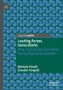 „Leading Across Generations: How Succession Can Drive Family Business Growth“ von Michele Pinelli und Claudia Pongelli. Geometrisches Muster im Hintergrund.
