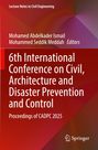 „6th International Conference on Civil, Architecture and Disaster Prevention and Control.“, rotes geometrisches Design.