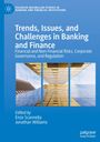 Text: "Trends, Issues, and Challenges in Banking and Finance," "Edited by Enzo Scannella, Jonathan Williams." Illustratives Hochhaus.