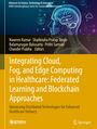 Titel: "Integrating Cloud, Fog, and Edge Computing in Healthcare: Federated Learning and Blockchain Approaches". Präsentiert einen stilisierten menschlichen Kopf mit Gehirn und technischen Elementen.