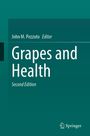„John M. Pezzuto Editor, Grapes and Health, Second Edition“ auf grünem Hintergrund. Springer-Logo unten rechts.