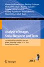 : Analysis of Images, Social Networks and Texts, Buch