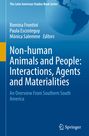 Buchtitel: "Non-human Animals and People: Interactions, Agents and Materialities". Blaues Cover, Weltkarte, Springer-Logo.