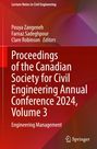 "Proceedings of the Canadian Society for Civil Engineering Annual Conference 2024, Volume 3. Roter Hintergrund, Springer-Logo."