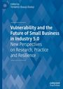 Titel: Vulnerability and the Future of Small Business in Industry 5.0. Blaue, geometrische Hintergrundmuster.