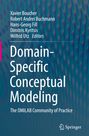 „Domain-Specific Conceptual Modeling“, Titel eines Buches. Blaues Hintergrundmuster, Springer-Logo unten rechts.