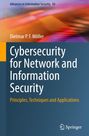 Titel: "Cybersecurity for Network and Information Security". Farben: Blau und Orange. Verleger: Springer.