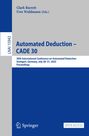 Titel: Automated Deduction – CADE 30. Autoren: Clark Barrett, Uwe Waldmann. Konferenzdetails und Springer-Logo.