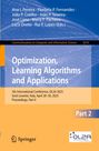 : Optimization, Learning Algorithms and Applications, Buch