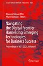 „Navigating the Digital Frontier“ von Alareeni Bahaaeddin und Allam Hamdan. Rotes Cover mit Molekülstruktur. Springer-Logo.
