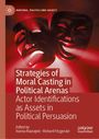 Text: "Strategies of Moral Casting in Political Arenas: Actor Identifications as Assets in Political Persuasion." Zwei rote Masken.