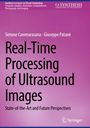 Text: "Real-Time Processing of Ultrasound Images" von Simone Cammarasana und Giuseppe Patanè. Lila Hintergrund.