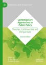 „Contemporary Approaches to Public Policy“ auf grauem und grünem Hintergrund mit Weltkarte, zweiter Edition.