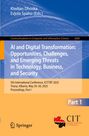 AI and Digital Transformation: Opportunities, Challenges, and Emerging Threats in Technology, Business, and Security, Buch