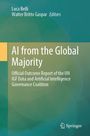 Titel: "AI from the Global Majority". Untertitel: "Official Outcome Report of the UN IGF Data and AI Governance Coalition". Oben stehen die Herausgeber: Luca Belli und Walter Britto Gaspar. Unten rechts ist das Springer-Logo. Einrichtung in grünem Farbverlauf.