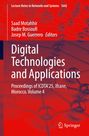 Titel: Digital Technologies and Applications. Konferenz: ICDTA'25, Ifrane, Marokko. Links: Molekülstruktur auf rotem Hintergrund.