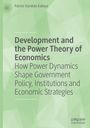 „Development and the Power Theory of Economics“ von Patrice Kandolo Kabeya. Grüner geometrischer Hintergrund.