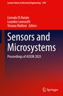 „Sensors and Microsystems: Proceedings of AISEM 2025“, rote und blaue Farbverläufe, Springer-Logo.