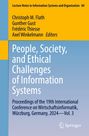 "Buchcover: 'People, Society, and Ethical Challenges of Information Systems', Proceedings der 19. Internationalen Konferenz."