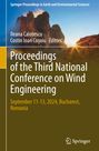 "Proceedings of the Third National Conference on Wind Engineering, September 11-13, 2024, Bucharest, Romania. Cover mit Bergen."