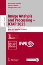 Text: "Image Analysis and Processing – ICIAP 2025". Konferenzdetails in Rom. Logos von ICIAP, IAPR, Springer.