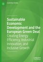 Titel: "Sustainable Economic Development and the European Green Deal". Grüner Hintergrund mit einem stilisierten Logo oben.