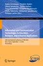 Buchtitel und Konferenzdetails in Blau und Orange: ICT in Bildung, Forschung, Industrie, 20. ICTERI 2025, Nizza. Springer-Logo unten.