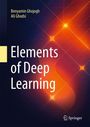 "Elements of Deep Learning" von Benyamin Ghojogh und Ali Ghodsi. Abstraktes, leuchtendes Muster; Springer-Logo unten.