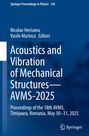 Acoustics and Vibration of Mechanical Structures-AVMS-2025, Buch