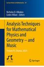 : Analysis Techniques for Mathematical Physics and Geometry - and Music, Buch