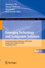 Titel: "Emerging Technology and Sustainable Solutions". Blaue und orange Gestaltung. Springer-Logo unten.
