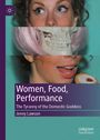 „Women, Food, Performance: The Tyranny of the Domestic Goddess“ von Jenny Lawson. Gesichtscollage mit Totenschädel und Gebäck.