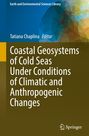 Text: Coastal Geosystems of Cold Seas Under Conditions of Climatic and Anthropogenic Changes. Buntes geometrisches Design.